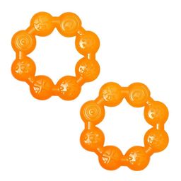 Adore Set Of 2 Luscious Water Filled Eva Teether- Orange-40