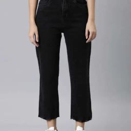 ZHEIA Black Plain Jeans-image-114