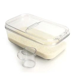 SCL Steelo Transparent Plastic Sofresh Kitchen Dry Storage Small Container With Measuring Cup (6 L)-15