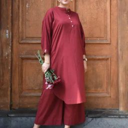 House of Moxa Maroon Anti Fit Kurta-picture-28