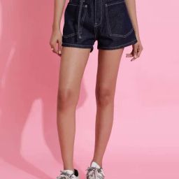 Belliskey Blue Plain Shorts-picture-14