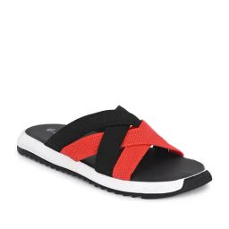 Hirolas Men's Black Cross Strap Sandals-picture-38