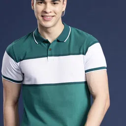 Mast & Harbour Men Colourblocked Polo Collar T-shirt-picture-33