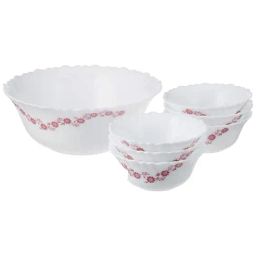 Larah by Borosil White Opalware Pudding Set of 7-35