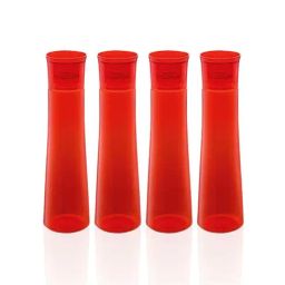 SCL Steelo Red Plastic Selina Water Bottles (1 L) - Set of 4-17