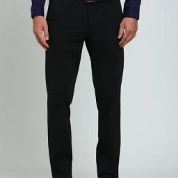 Turtle Black Ultra Slim Fit Trousers-image-55
