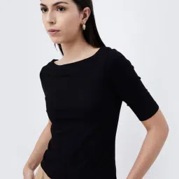 Code by Lifestyle Black Regular Fit Top-image-19
