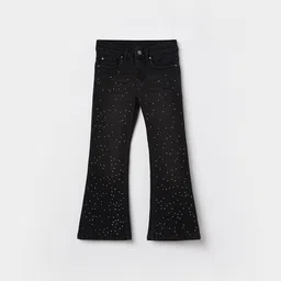 Fame Forever by Lifestyle Girls Cotton Embellished Bootcut Mid-Rise Jeans-image-46