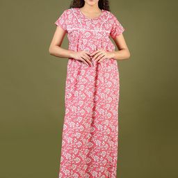 V-Mart Printed Maxi Nightdress-image-91