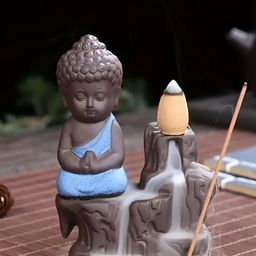Aura Grey & Blue Buddha Idol Showpiece-picture-37