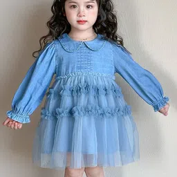 LULU & SKY Puff Sleeve A-Line Dress-19