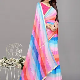GAVUBAA Multi Pure Georgette Sarees-picture-26