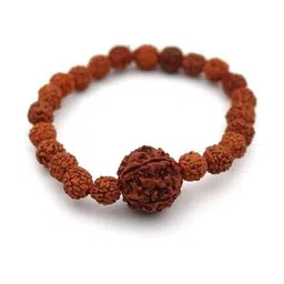 Divine souvenirs Unisex Rudhraksha Beaded Elasticated Bracelet-image-74