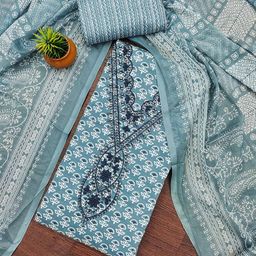 Maroosh Floral Embroidered Seqinned Cotton Unstitched Dress Material-image-37