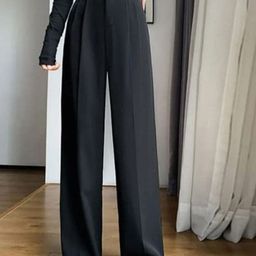 Next One Women Smart Loose Fit High-Rise Easy Wash Pleated Trousers-picture-35