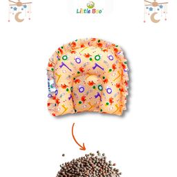 Little Boo Rai Mustard Seed Head Shaping Pillow for Newborn Baby Neck Support -Orange-20