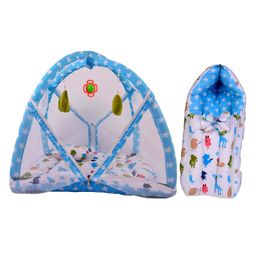 Babytoons New Born Baby Bedding Set Combo of Play Gym Bed with Net & Carry Bag (Blue, 0-12 Months)-17