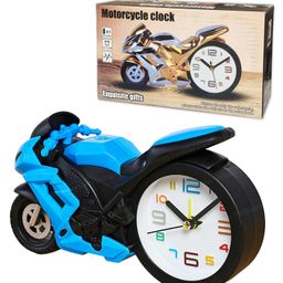 Bunie Motorcycle Design Alarm Clock  Blue-16