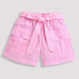 Tiny Girl Striped Shorts With Belt - Neon Pink-image-76