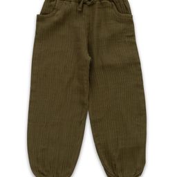 JusCubs Cotton Lurex Gauze Solid Joggers - Green-picture-39