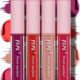 FOPE Set Of 4 Pout Perfect Long Lasting Smudge-Free Liquid Lipstick - 4 ml Each-image-56