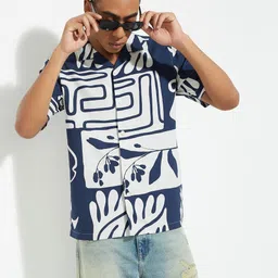 max Men Opaque Printed Casual Shirt-picture-1