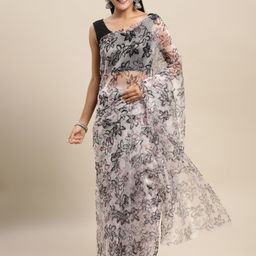 DIVASTRI Floral Organza Saree-image-77