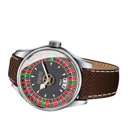 DOUBLERUN Men Dial & Leather Bracelet Style Straps Analogue Multi Function Watch H05N12024 image 4