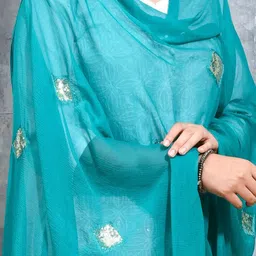 swatika Embroidered Dupatta with Mirror Work image 2