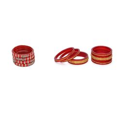 Somil Combo Glass Bangles For Women | Traditional Bangles Set | Daily, Festive & Party, Combo Of 2 Set, Red, Golden-image-89