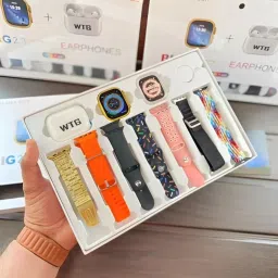 WTG H20 Bluetooth calling 1.99" AMOLED Display Music With 7 Multicolor Strap & 1 TWS Smartwatch-picture-21
