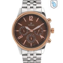 Titan Men Brown Analogue Watch 1734KM03-52
