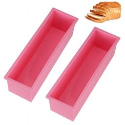 generic MoldBerry Silicone Flexible & Reusable Soap Mold | Rectangle Loaf Soap Mould for Soap Making | 2 Pack image 1