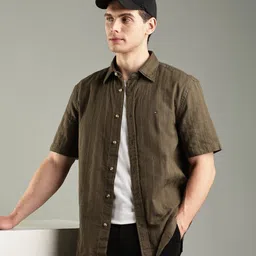 Tommy Hilfiger Striped Spread Collar Cotton Casual Shirt-image-50
