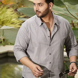 Instafab Plus Men Comfort Opaque Casual Shirt-image-99