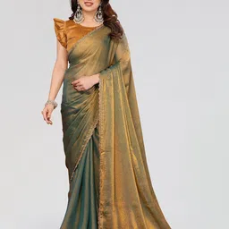 Moda Rapido Embellished Beads and Stones Tissue Saree-picture-38