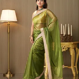 Kalista Embellished Solid Net Saree image 3