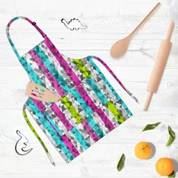 ArtzFolio White & Pink Printed Cotton Aprons-16