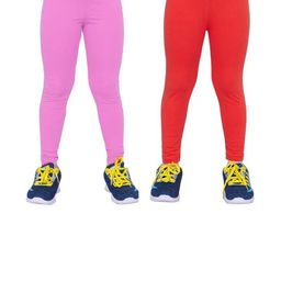 Tik Tok WEARS Girls Pink Churidar Length Leggings-picture-45