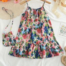 StyleCast x Revolte Girls Abstract Printed Gathered Sleeveless A-Line Midi Dress-image-63