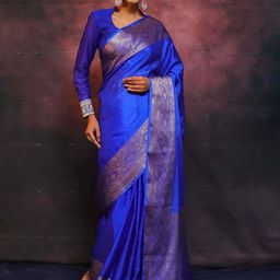 Aldwych Solid Woven Design Banarasi Saree-picture-27
