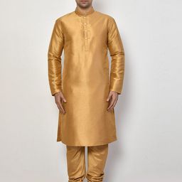 Arihant Rai Sinha Men Regular Pure Silk Kurta with Churidar-image-93