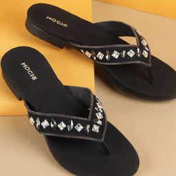 Mochi Synthetic Slim Heel Sandals-42