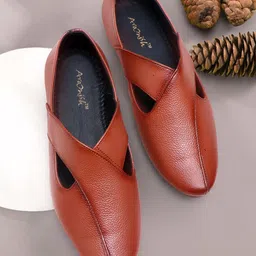 ARAMISH Men Ethnic Leather Shoe-Style Sandals-image-87