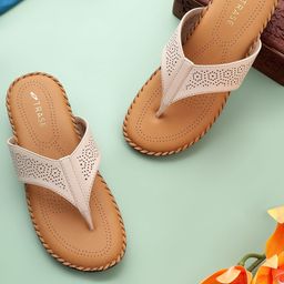 TRASE Women Open Toe Flats with Laser Cuts-image-78