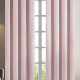 IVAZA Peach Polyester Long Door Curtains-10
