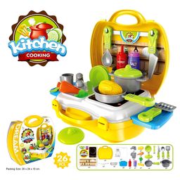 Yamama Pretend Play Kitchen Set - Yellow-23