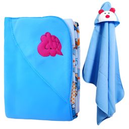 Brandonn 2 in 1 Baby Fleece Wrapper Pack of 2 - Ferozi Blue-image-96