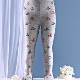 Mustang Footed Tights Anchor Design - Grey-image-67
