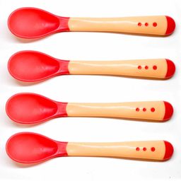 The Little Lookers Temperature Sensing Spoon Pack of 4 - Red-31